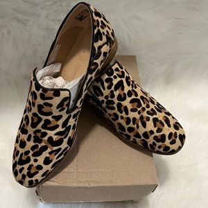 CLARKS Calf Hair Slip On Loafers